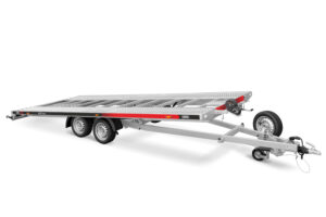 przyczepa laweta uchylna LORRIES car transporter trailer Anhänger ze zintegrowanymi najazdami 2700 kg 5.5 m
