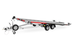 przyczepa laweta LORRIES car transporter trailer Anhänger ze zintegrowanymi najazdami 2700 kg 5.5m