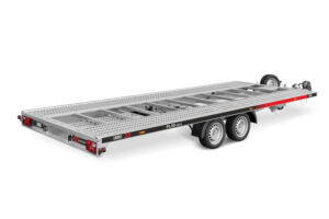przyczepa laweta uchylna LORRIES car transporter trailer Anhänger ze zintegrowanymi najazdami 3000 kg 5.5 m