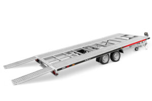 przyczepa laweta uchylna LORRIES car transporter trailer Anhänger ze zintegrowanymi najazdami 3500 kg 5 m