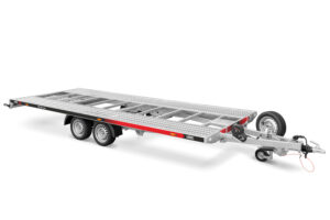 przyczepa laweta uchylna LORRIES car transporter trailer Anhänger ze zintegrowanymi najazdami 3500 kg 5..5 m