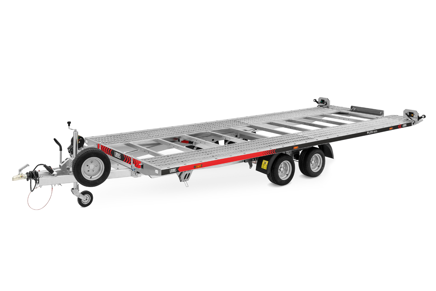LORRIES-laweta-car-transporter-3500kg-PLI35-5521-14A1024 przyczepa laweta LORRIES car transporter trailer Anhänger ze zintegrowanymi najazdami 3500 kg 5.5 m